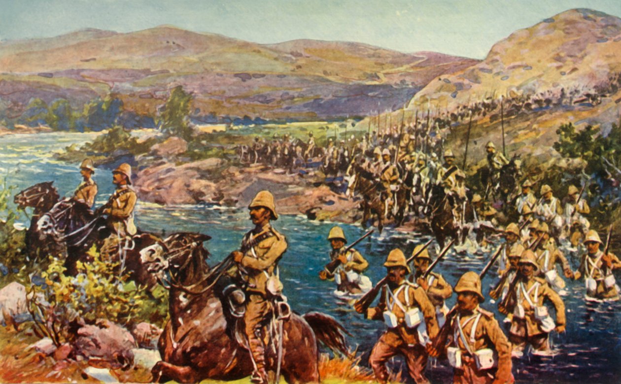 The Great Turning Movement - Crossing the Riet, 1901. av Unbekannt