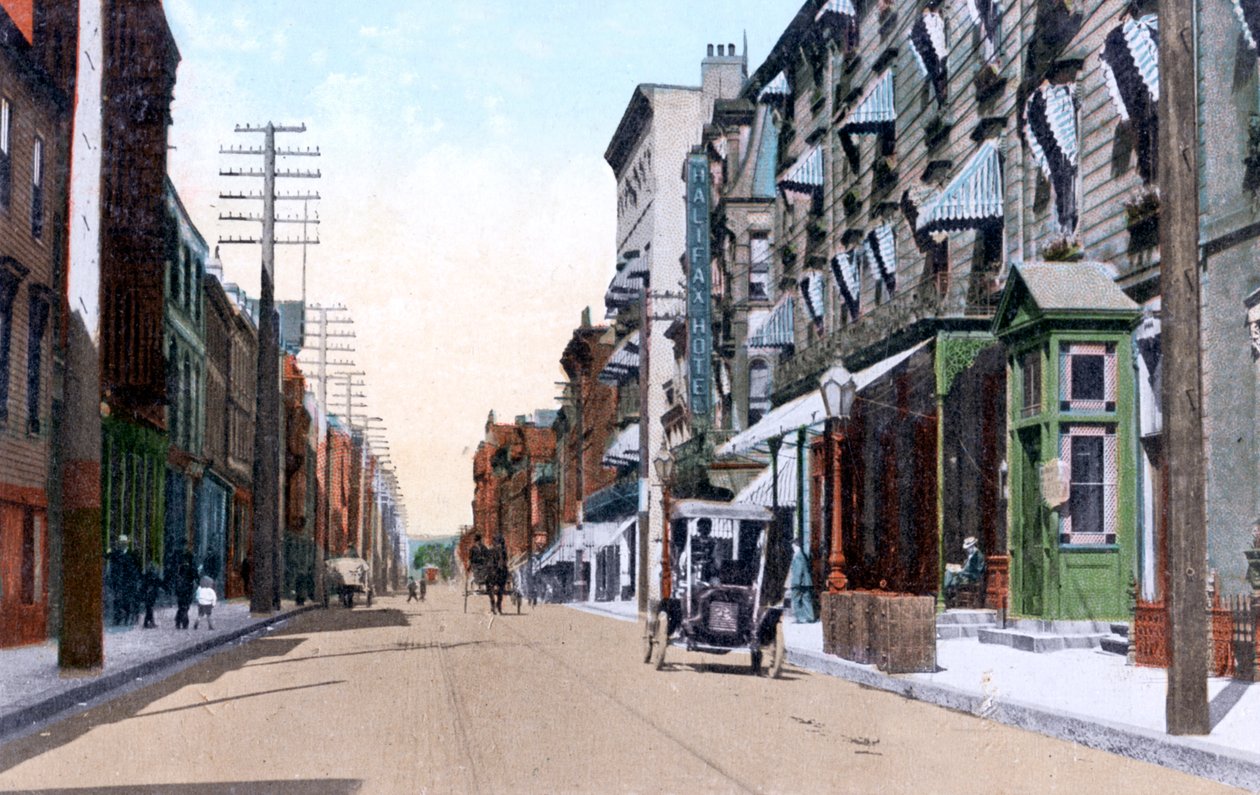 The Halifax and Queens Hotels, Hollis Street, Halifax, Nova Scotia, Kanada, 1911 av Unbekannt