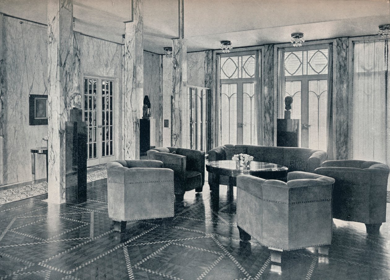 Hall of the Stoclet Palace, Bryssel, Belgien, c1914 av Unbekannt