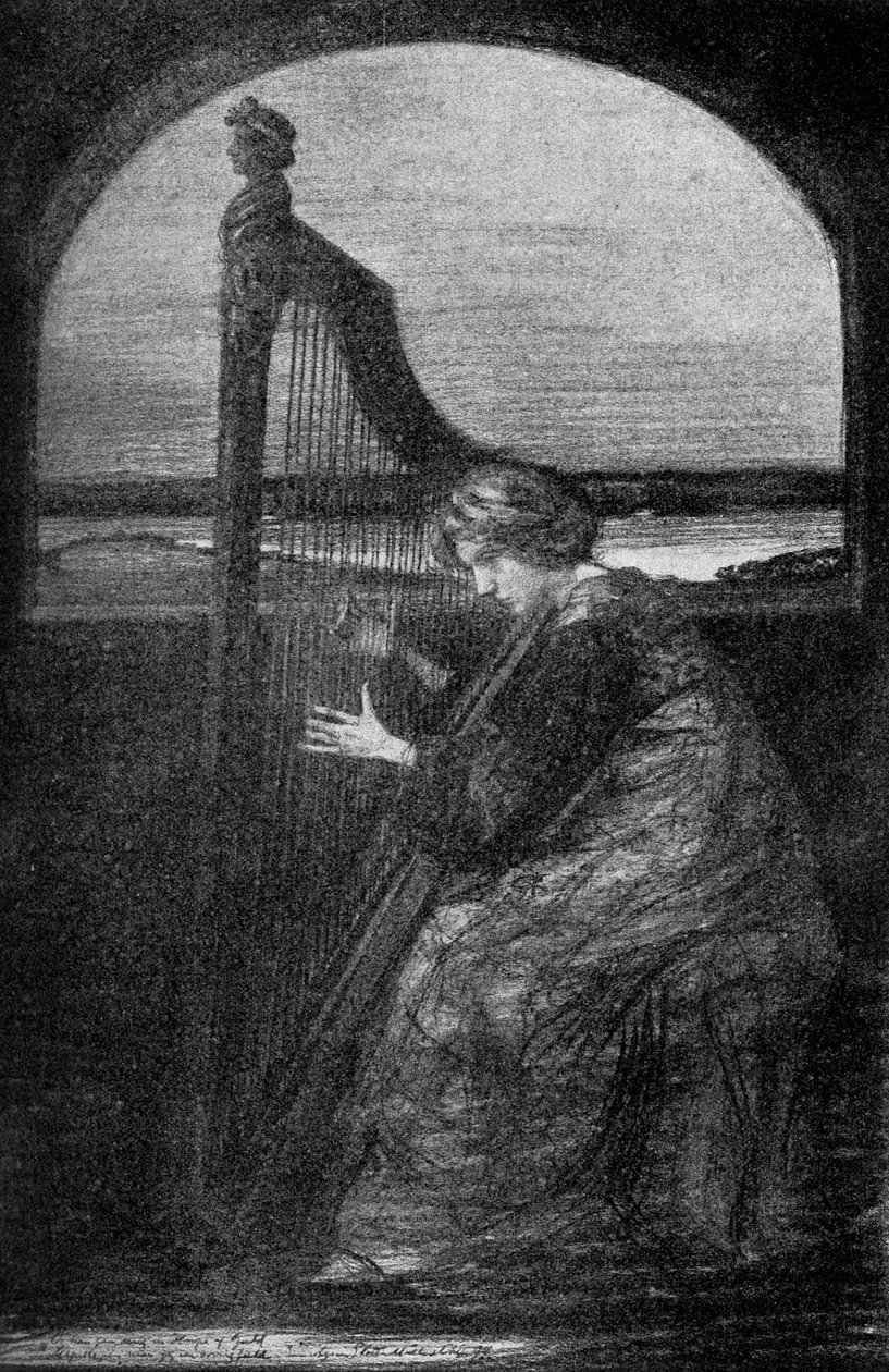 Harpspelaren, 1900 av Unbekannt