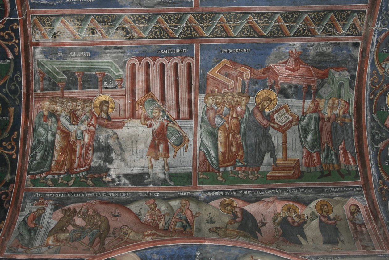 Helande i Kapernaum och andra scener från Kristi liv, 1300-talet av Unbekannt