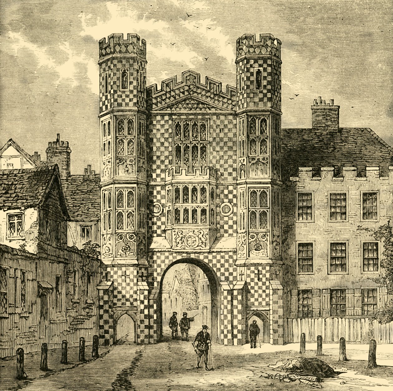 The Holbein Gateway, Whitehall, 1881. av Unbekannt