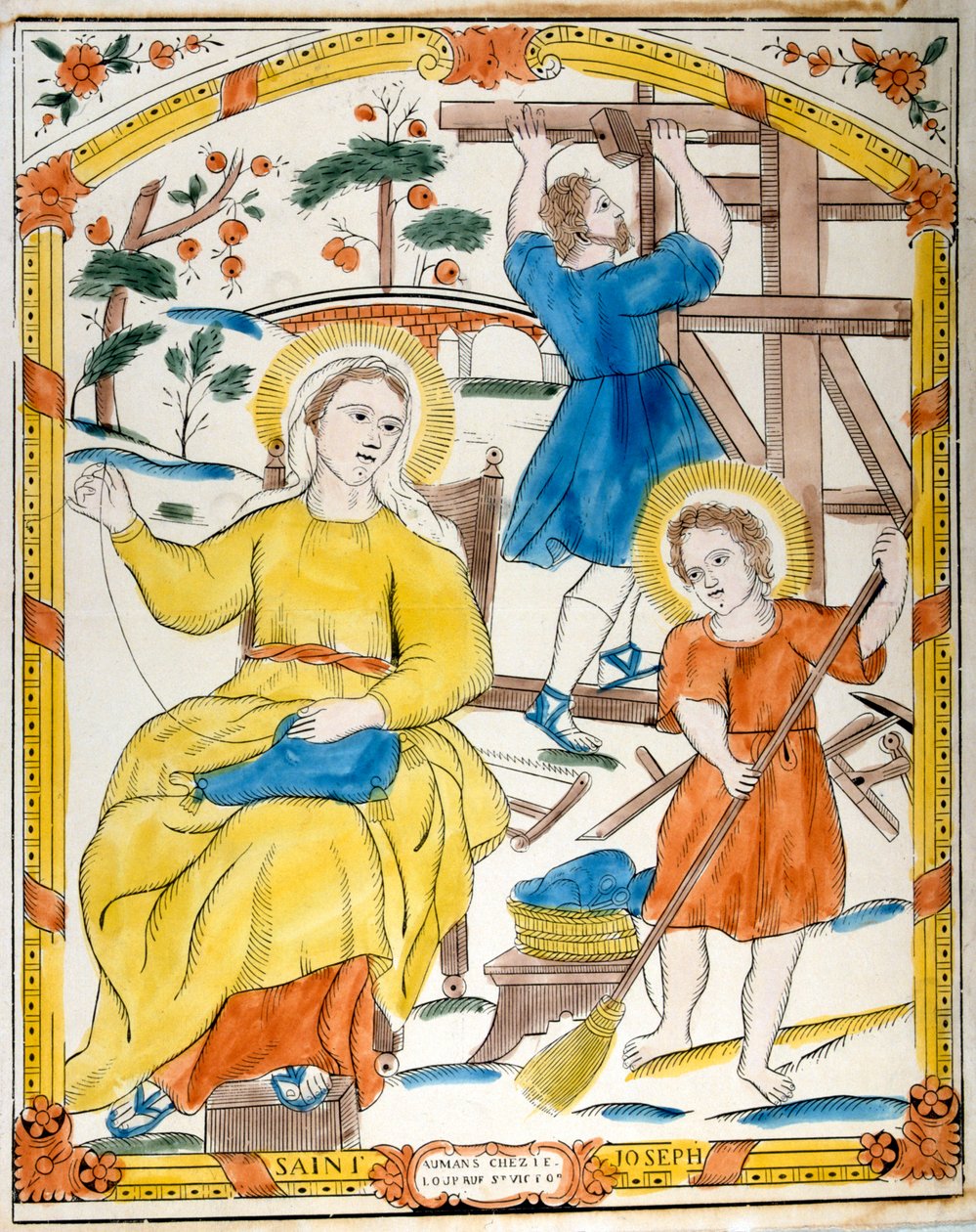 Den heliga familjen, 1800-talet av Unbekannt