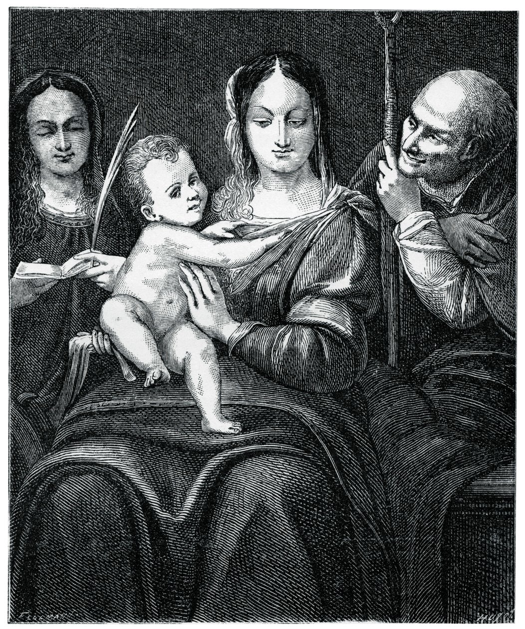 Den heliga familjen med St Catherine, 1769, 1870 av Unbekannt