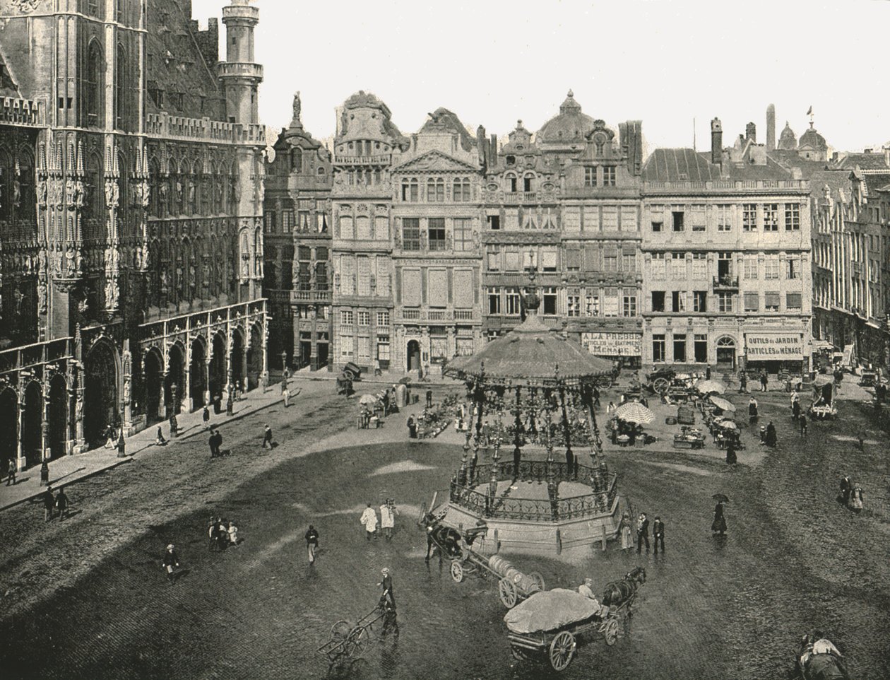 Hotel de Ville, Bryssel, Belgien, 1895. av Unbekannt