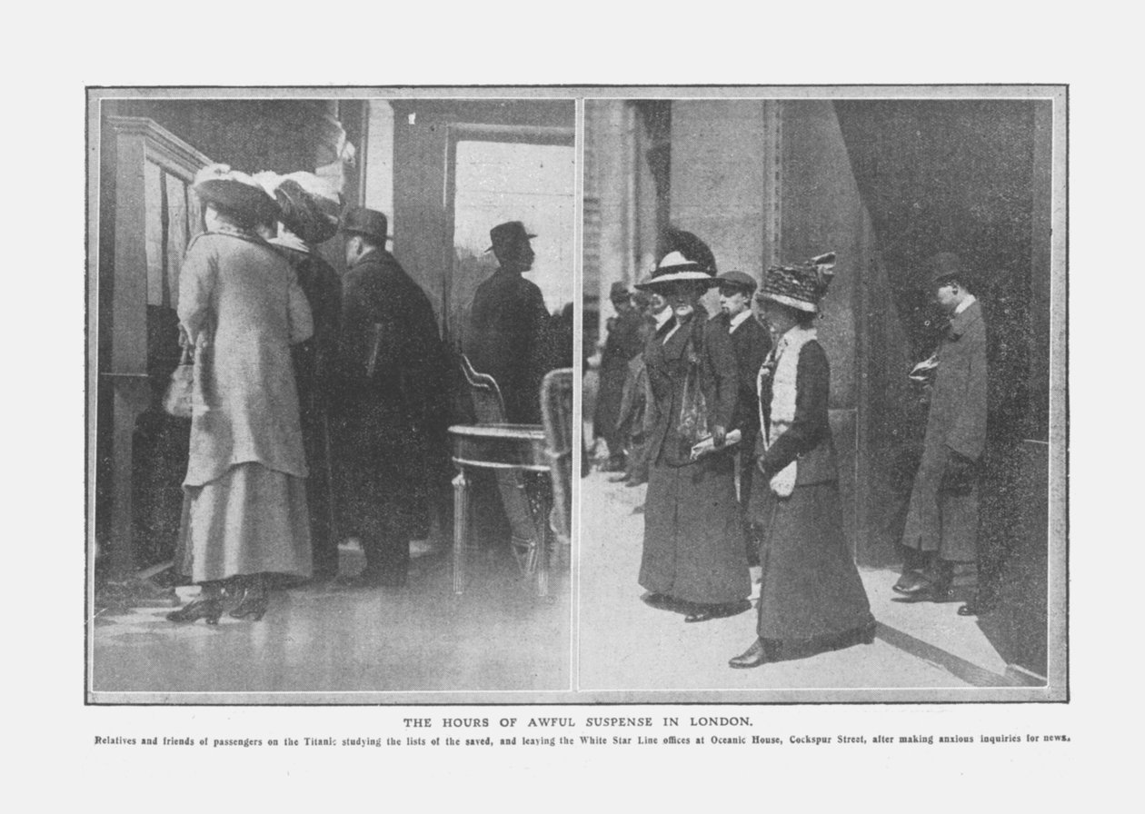 The Hours of Awful Suspense i London den 20 april 1912. av Unbekannt