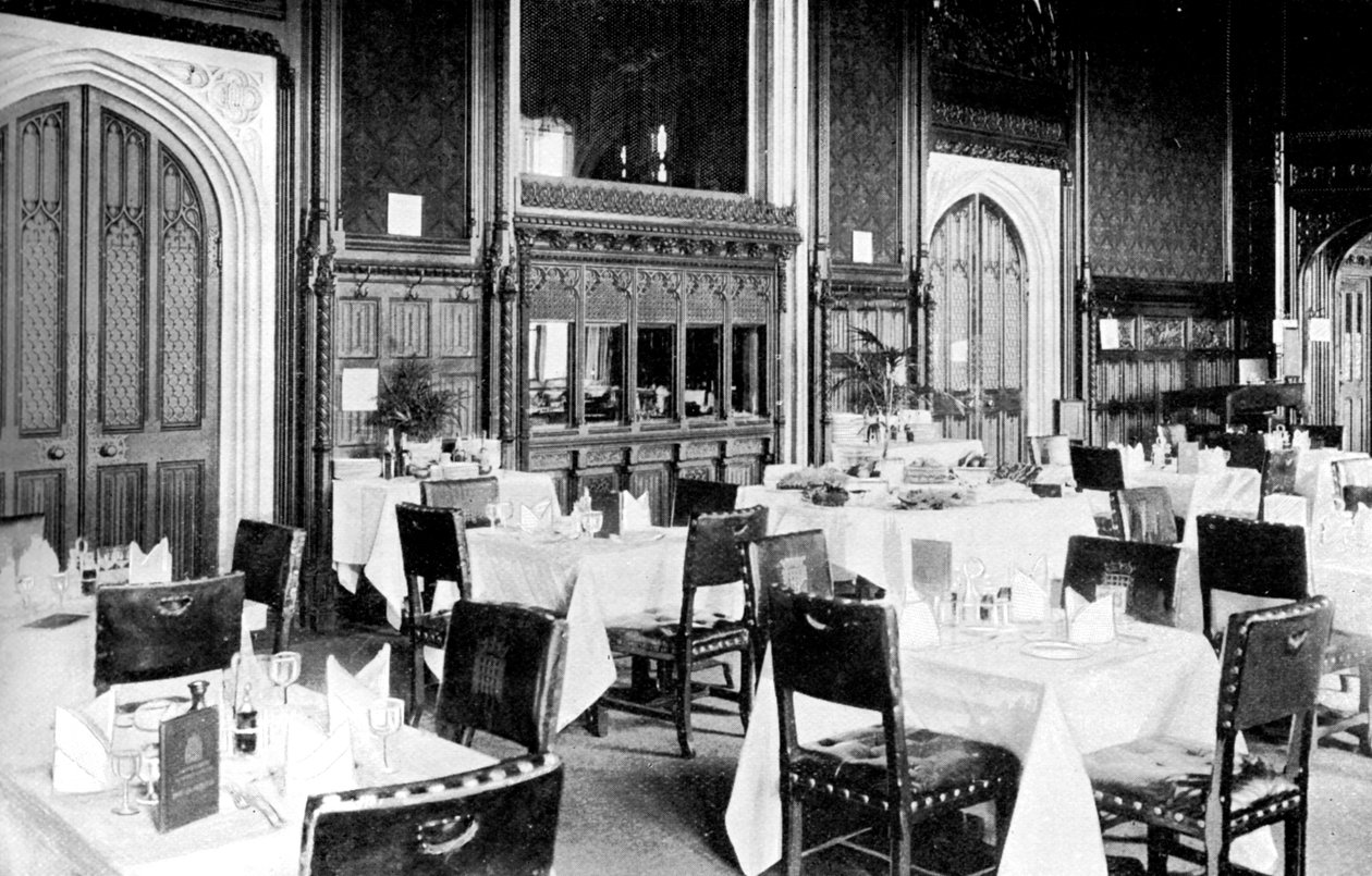 Underhusets matsal, Palace of Westminster, London, c1905 av Unbekannt