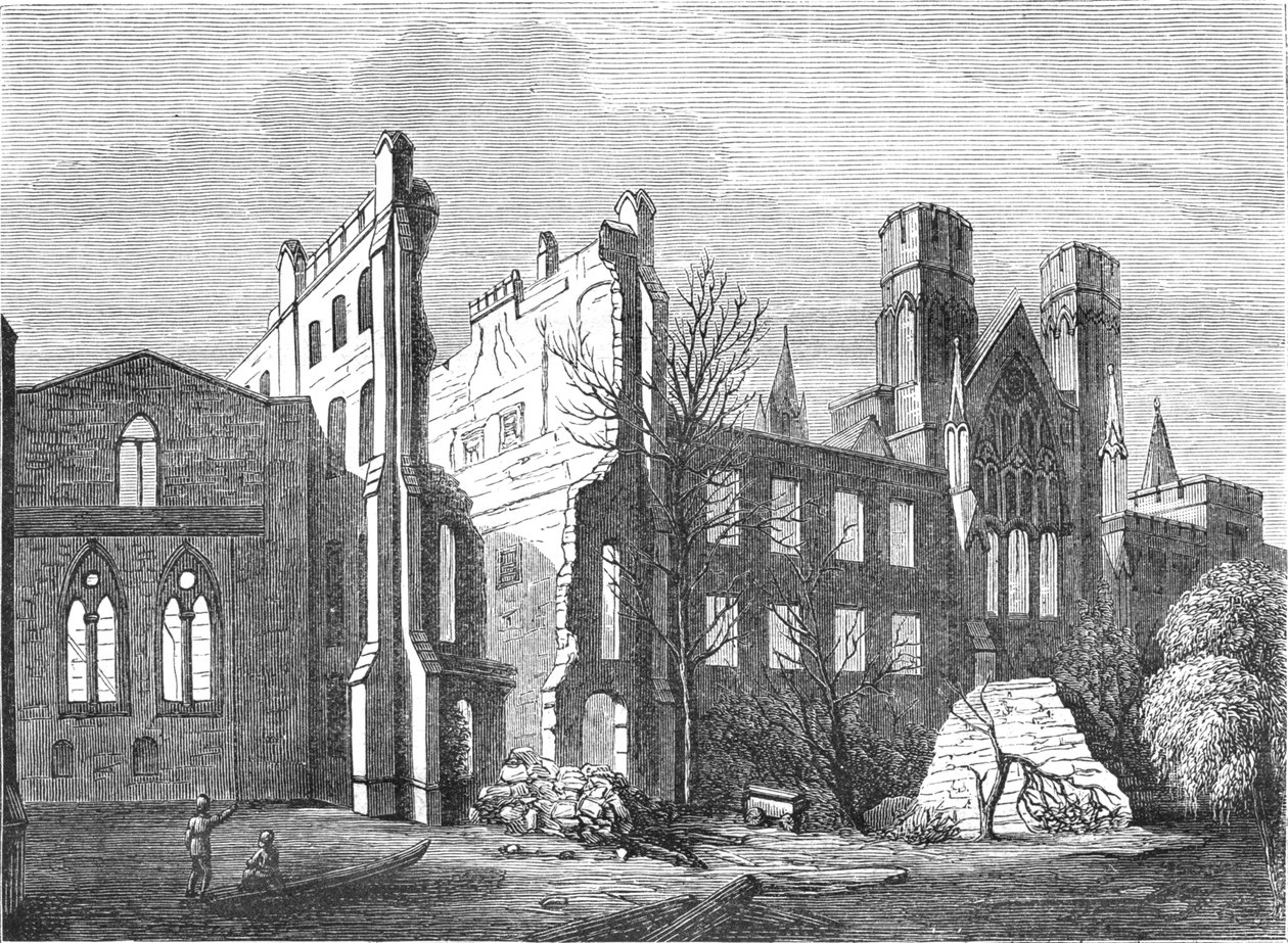 Houses of Parliament efter branden 1834, 1897 av Unbekannt