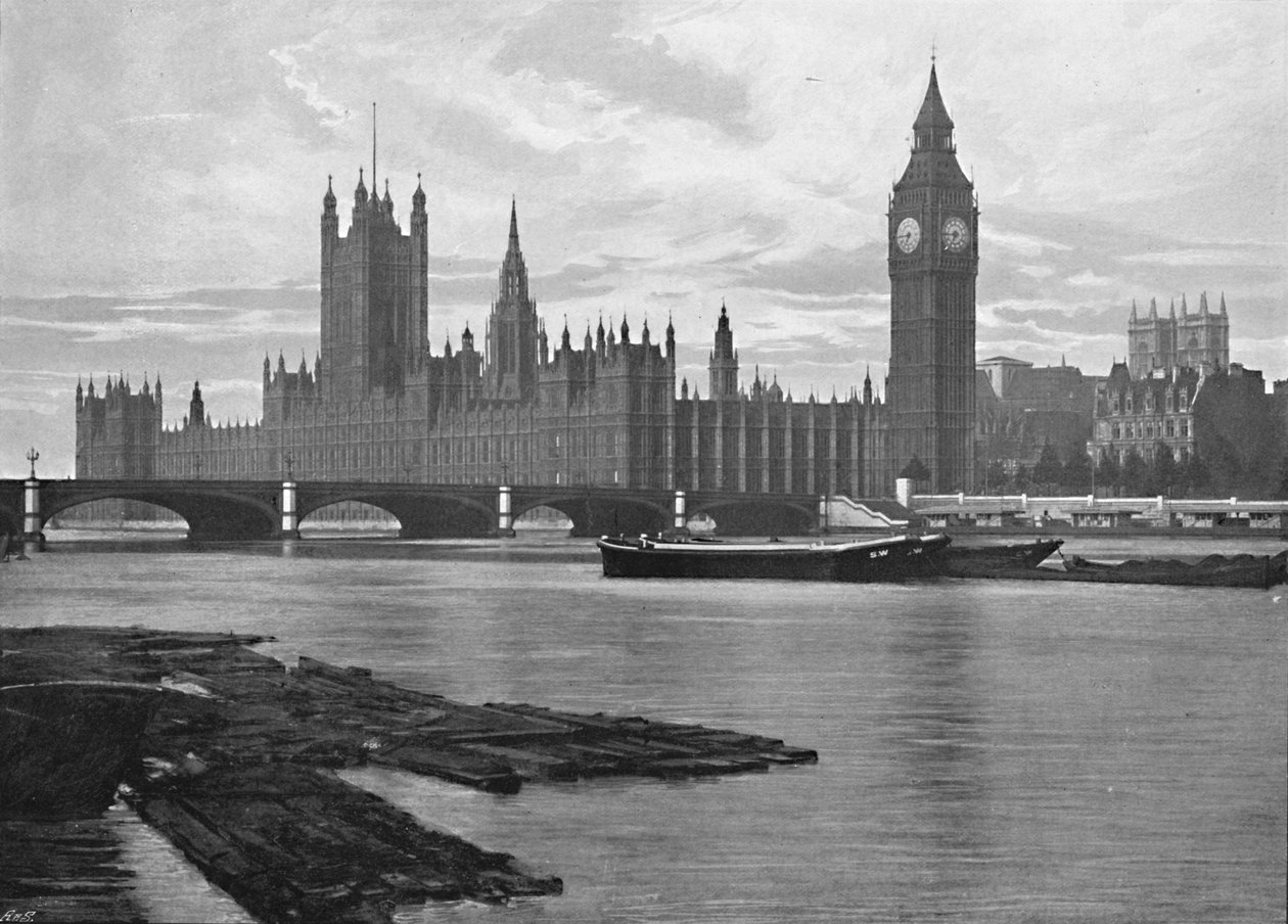 The Houses of Parliament, c1896 av Unbekannt