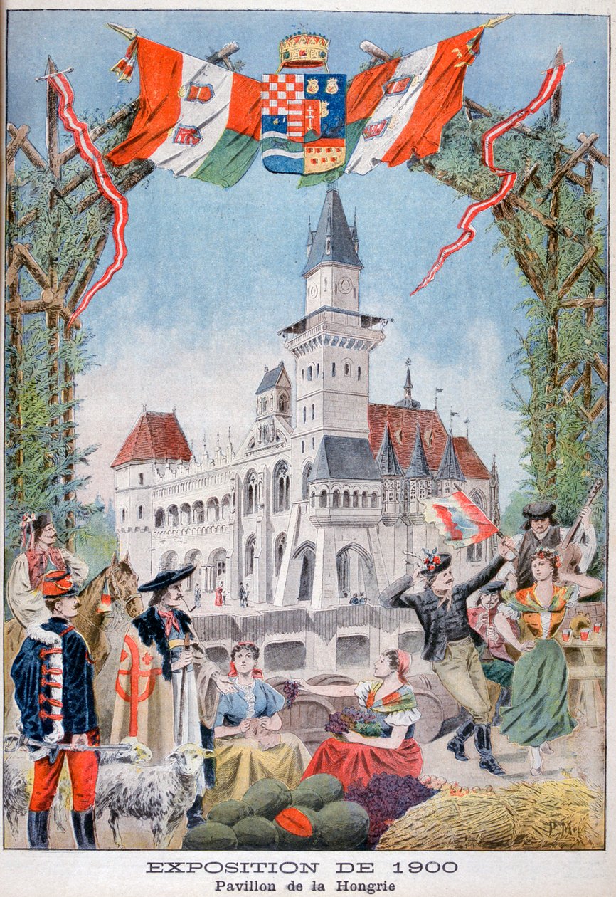 Den ungerska paviljongen vid världsutställningen 1900, Paris, 1900 av Unbekannt