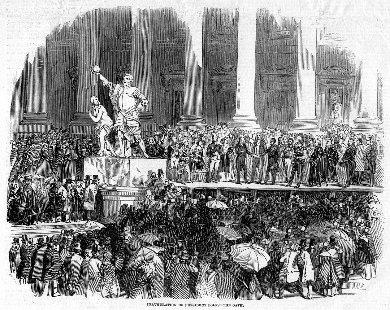 Invigningen av president Polk, 1845 av Unbekannt