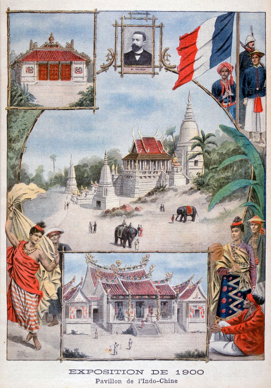 Indokina-paviljongen vid världsutställningen 1900, Paris, 1900 av Unbekannt