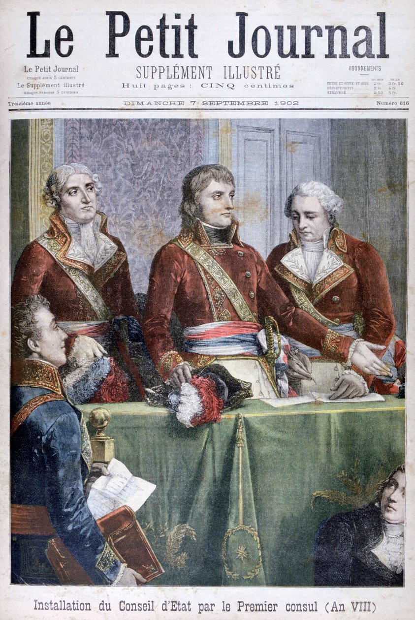 Statsrådets installation av förste konsul Napoleon, 1799 1902 av Unbekannt