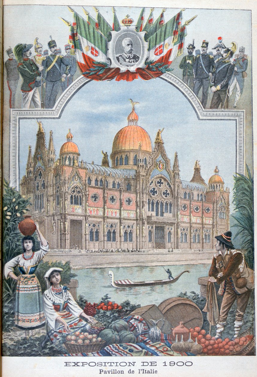 Den italienska paviljongen på världsutställningen 1900, Paris, 1900 av Unbekannt