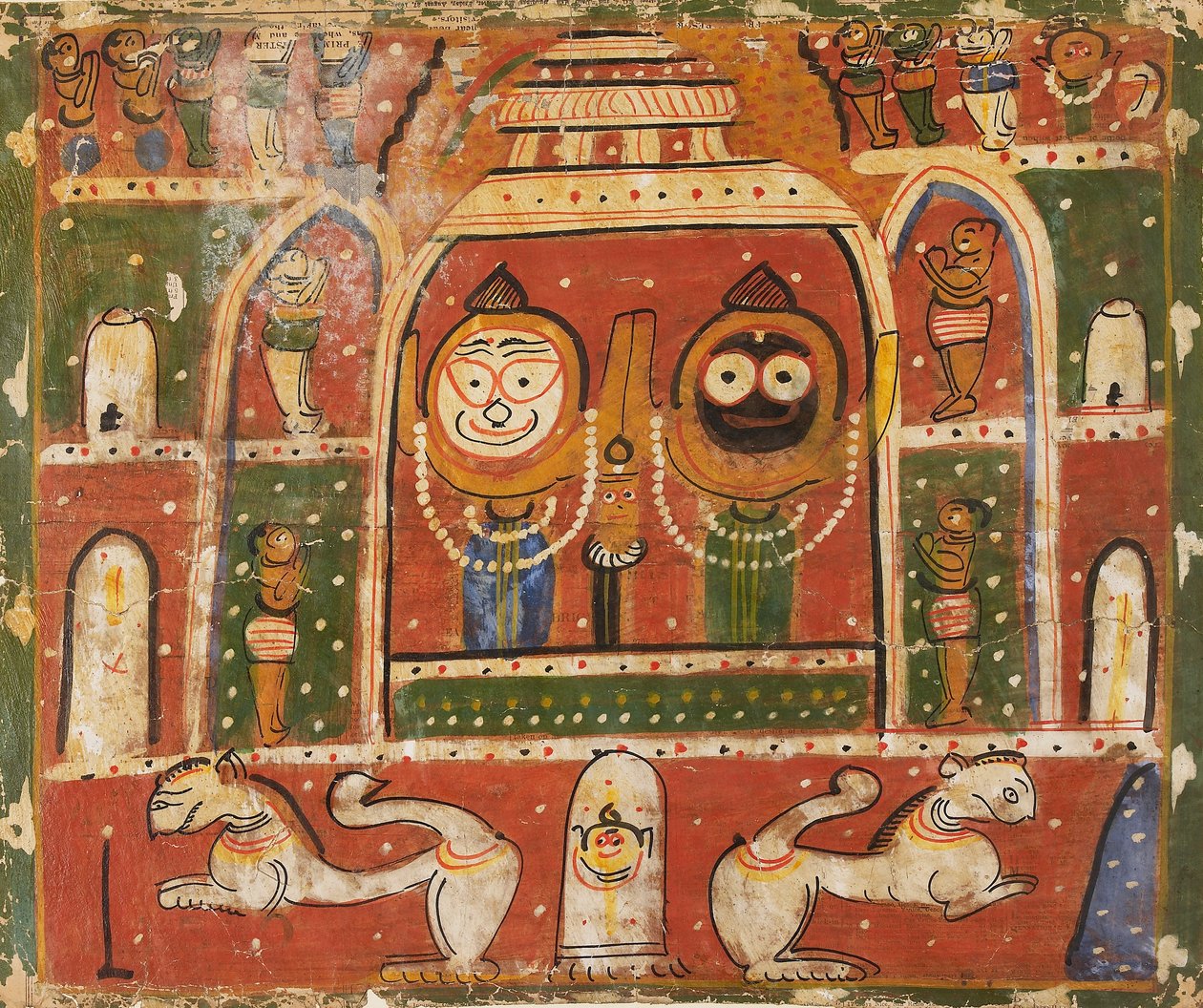 Jagannatha Trio i helgedomen i Puri, 1931 eller 1932 av Unbekannt