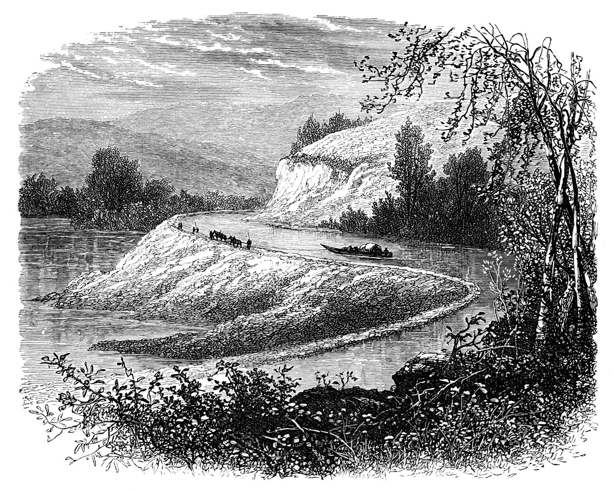 James River och landsbygden nära Richmond, Virginia, USA, 1800-talet av Unbekannt