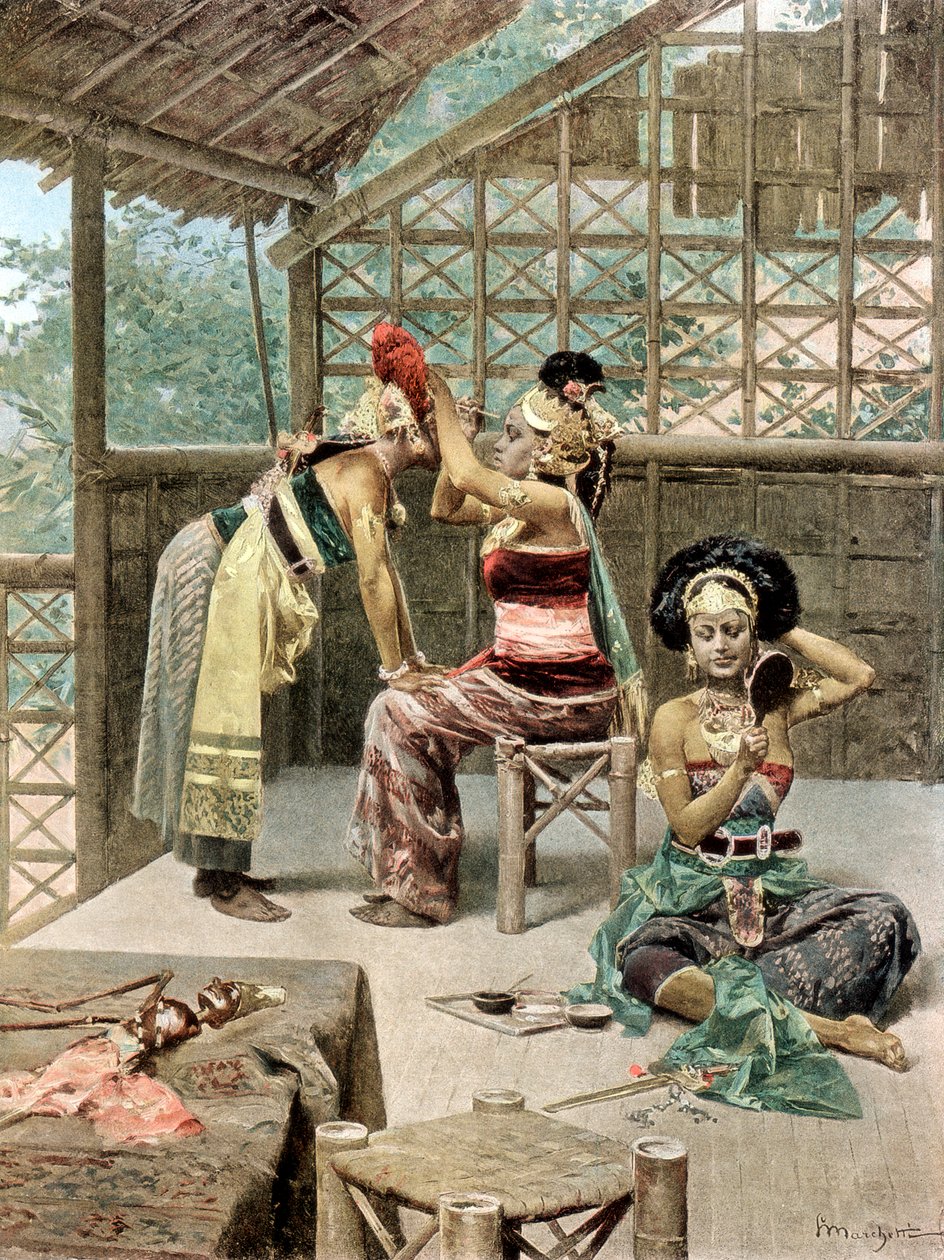 De javanesiska dansarna, Universal Exposition, Paris, 1889 av Unbekannt