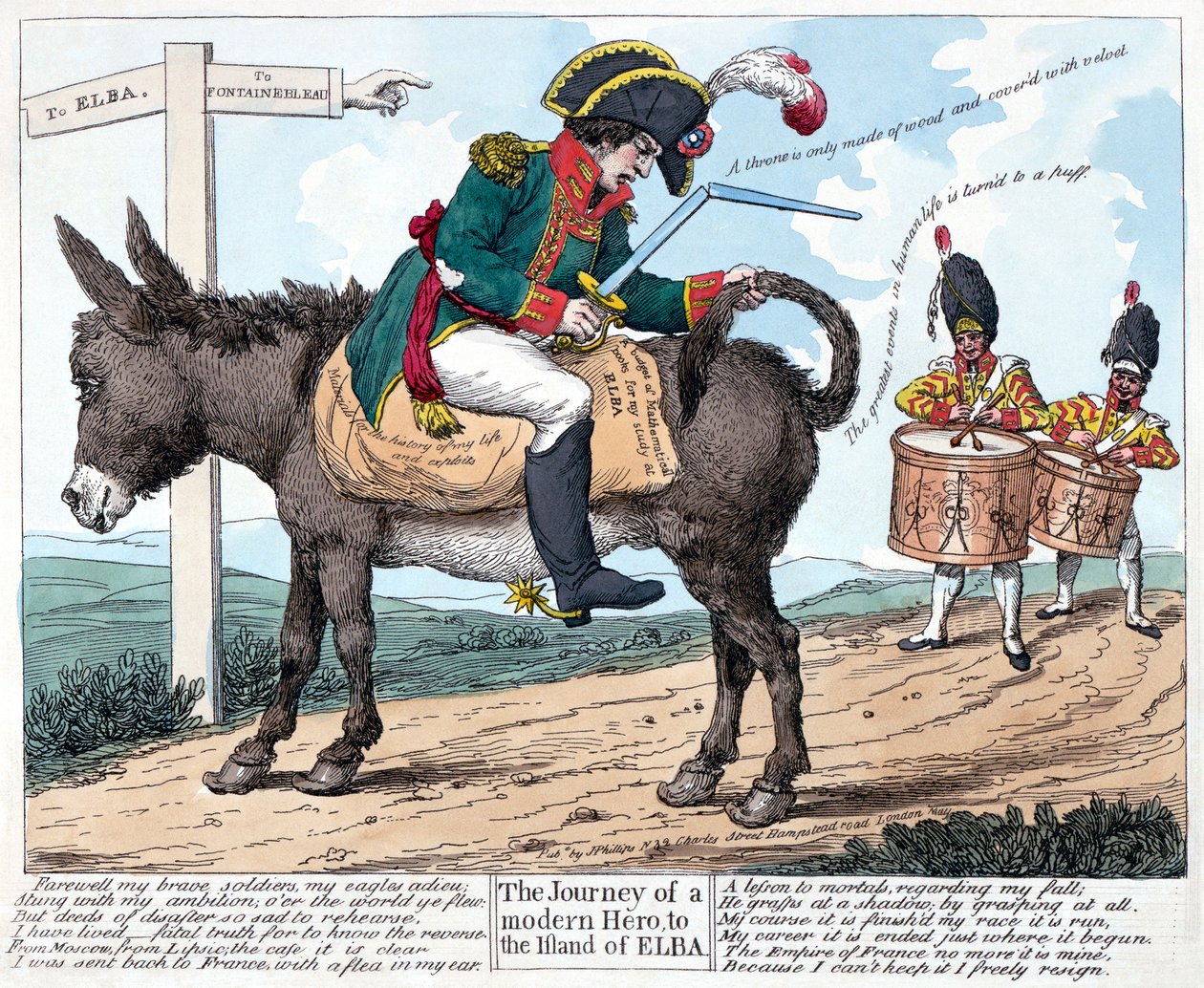 En modern hjältes resa till ön Elba, 1814. av Unbekannt