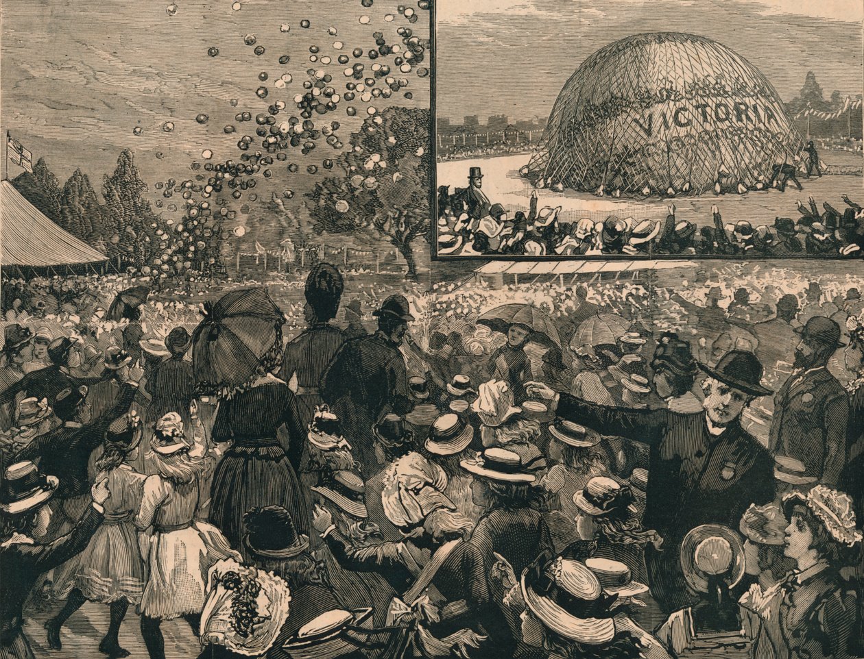 Jubileumsfesten till Children of London Schools i Hyde Park, 1887. av Unbekannt
