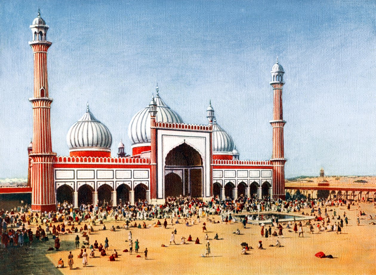 The Jumma Musjid, Delhi, Indien, tidigt 1900-tal av Unbekannt