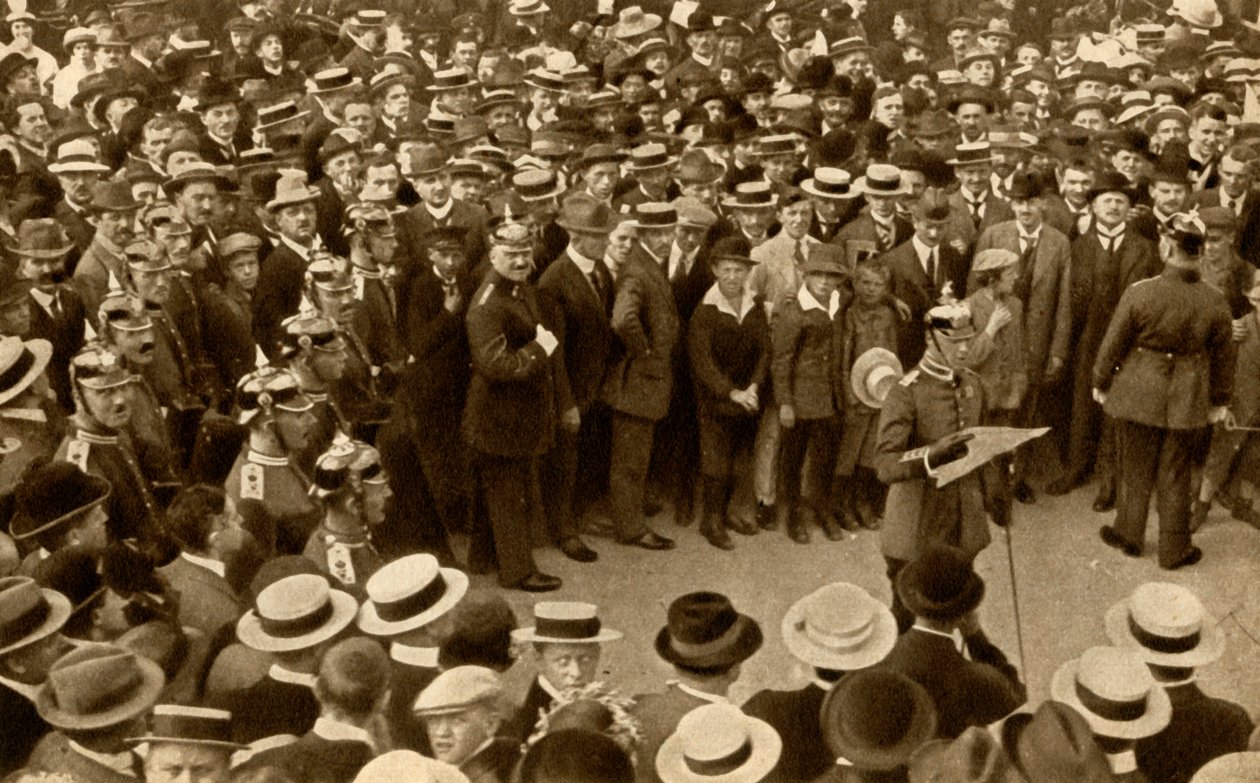 Kaisers proklamation av krig mot Storbritannien...Berlin, Tyskland, 4 augusti 1914, 1933. av Unbekannt