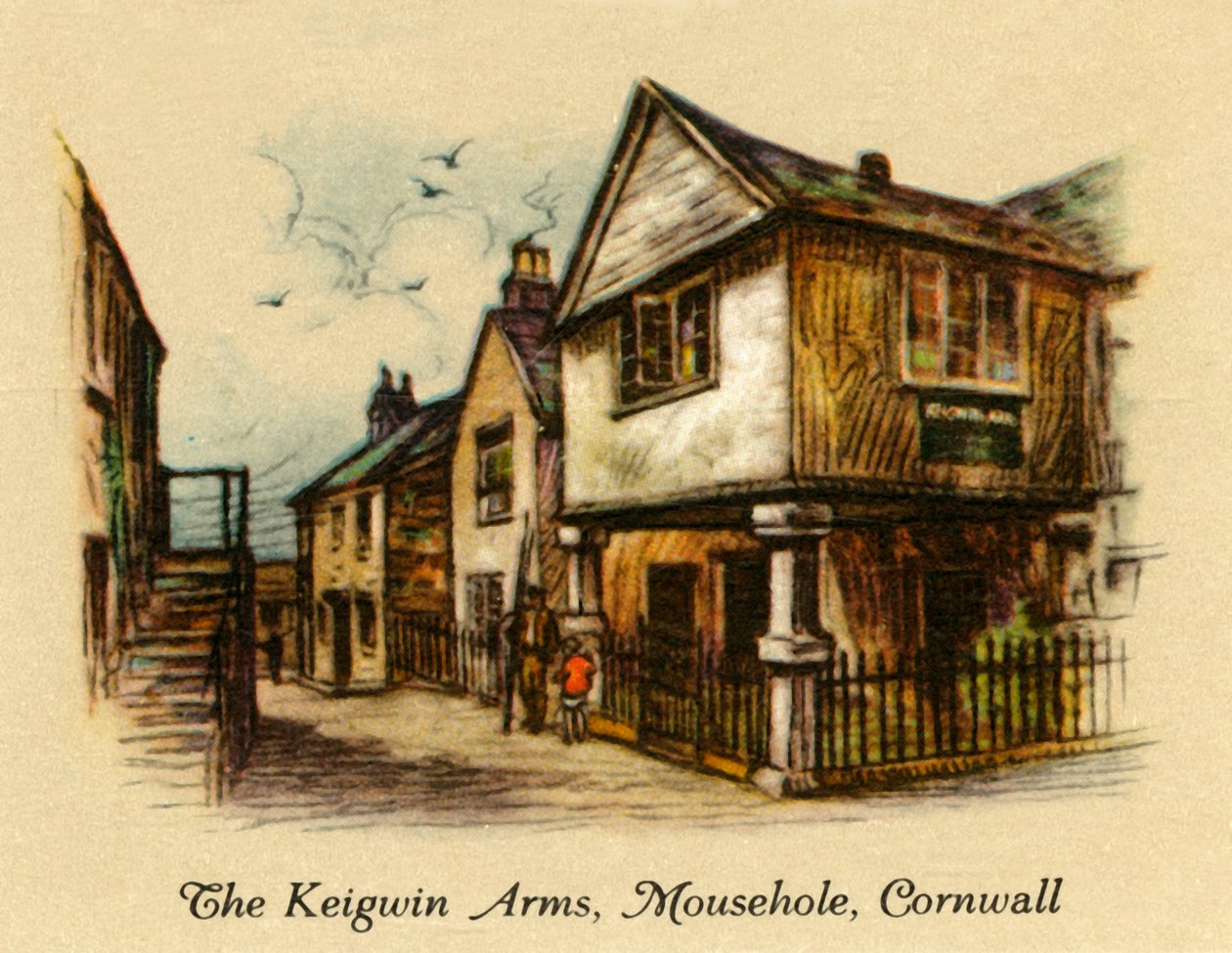 The Keigwin Arms, Mousehole, Cornwall, 1936. av Unbekannt