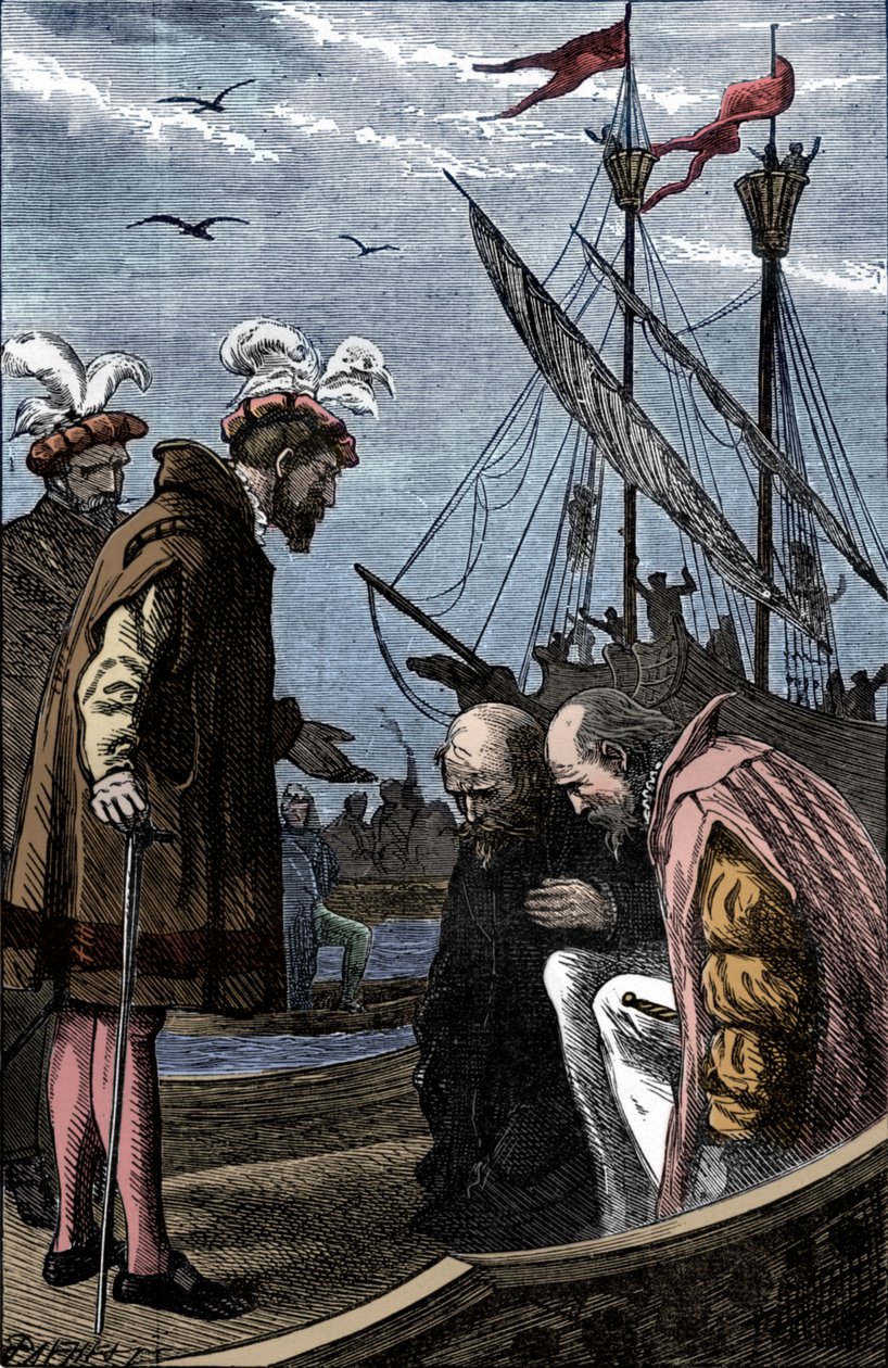 Kungen besöker Vasco da Gama, 1904 av Unbekannt