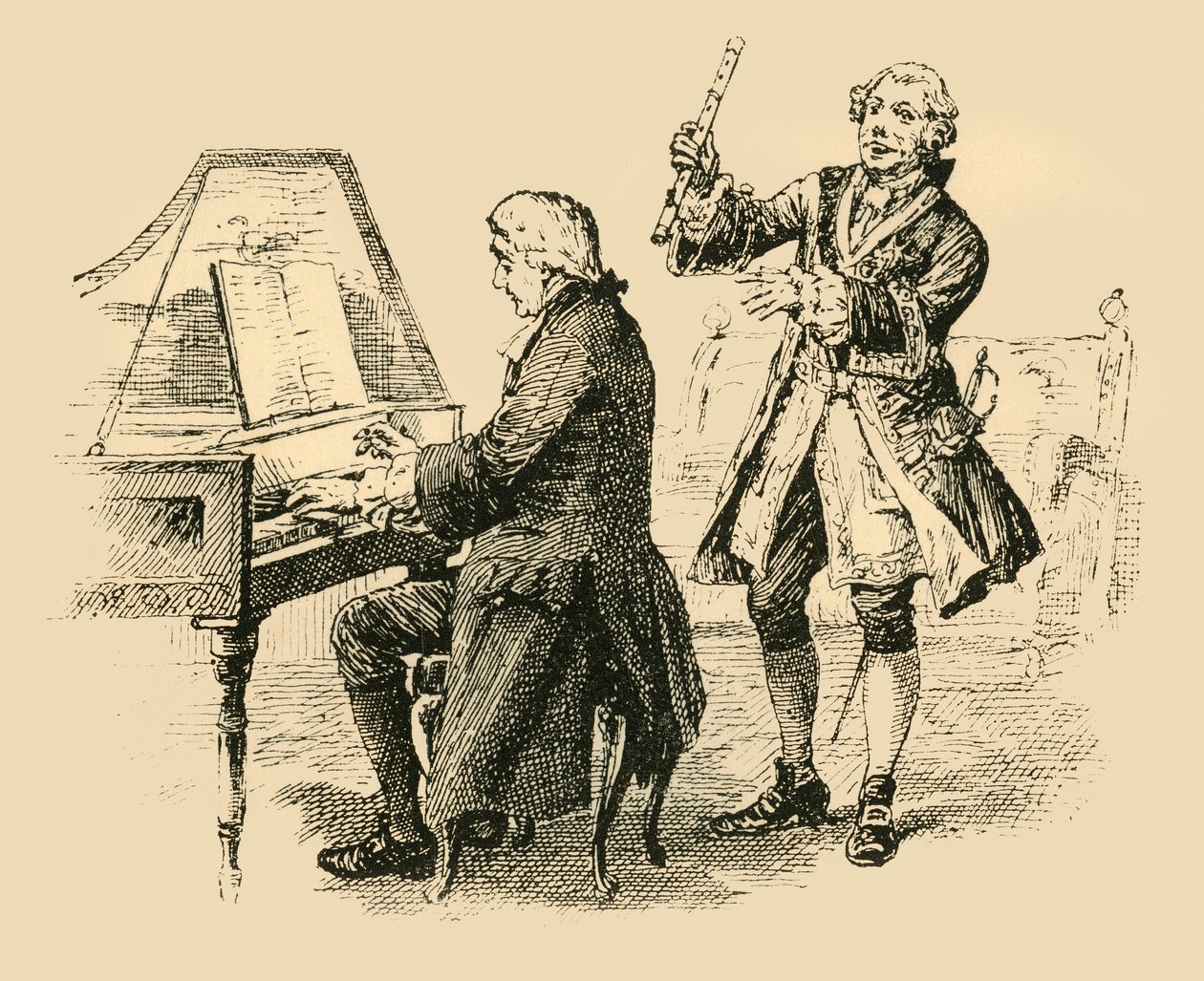 Kungen utbrast upprepade gånger: Bara en Bach! Bara en Bach! , 1907. av Unbekannt