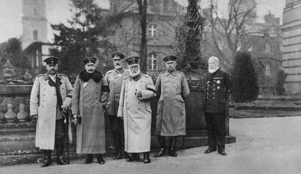 Kungen av Bayern besökte den kejserliga tyska arméns högkvarter, 1917 av Unbekannt
