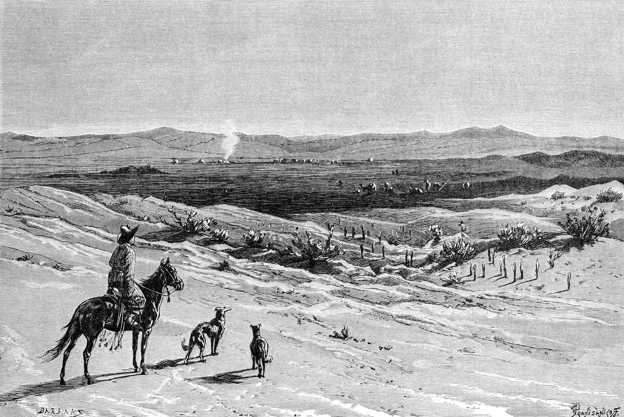Kizil-Kum-öknen, Dussibal Wells, Asien, 1895 av Unbekannt