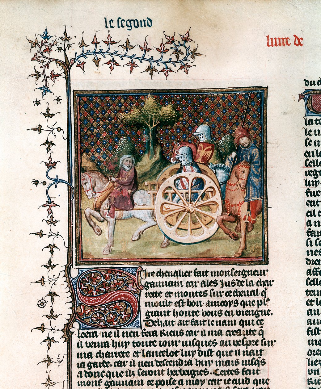 Riddaren av vagnen Sir Lancelot, 1344 av Unbekannt