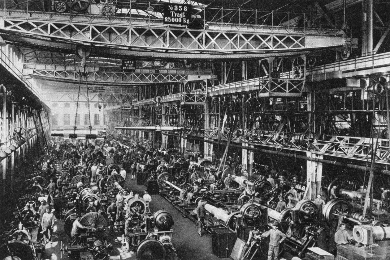 Krupps vapenfabrik nummer 1, Essen, Tyskland, första världskriget, 1917 av Unbekannt