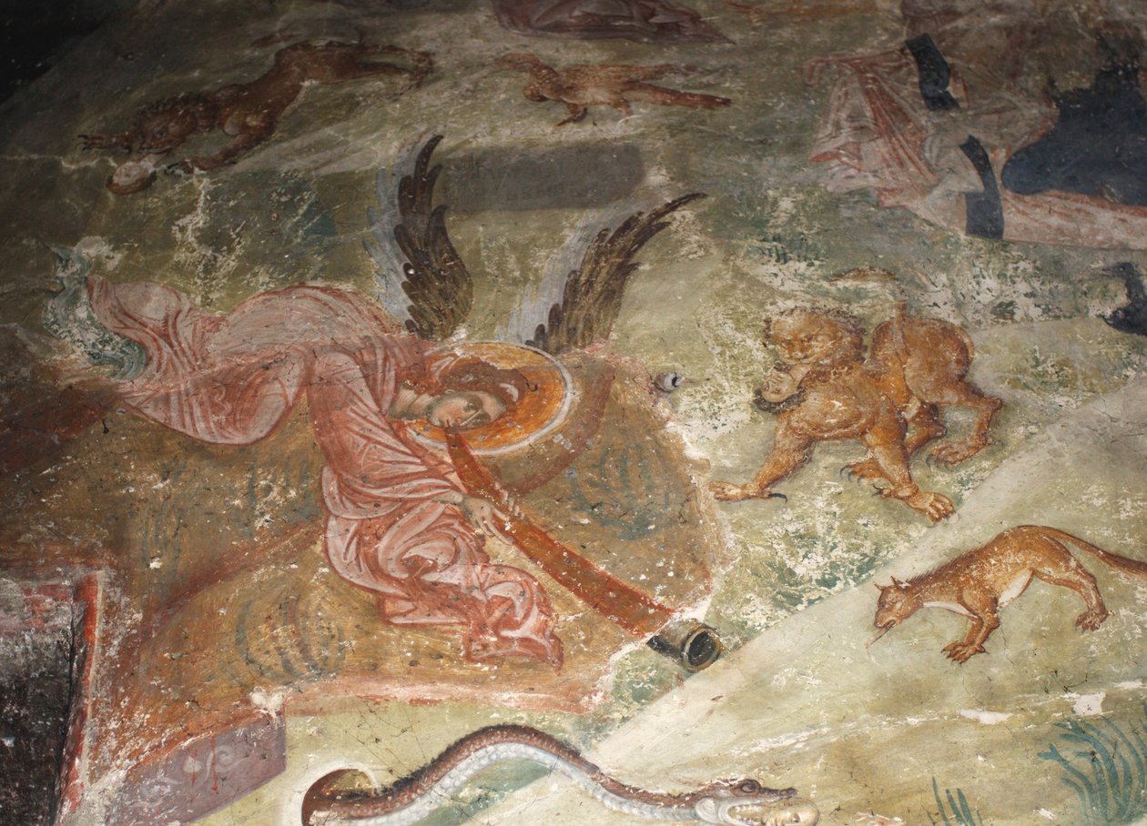 Den sista domen. Detalj: jorden gav upp sina döda, 1321-1322 av Unbekannt
