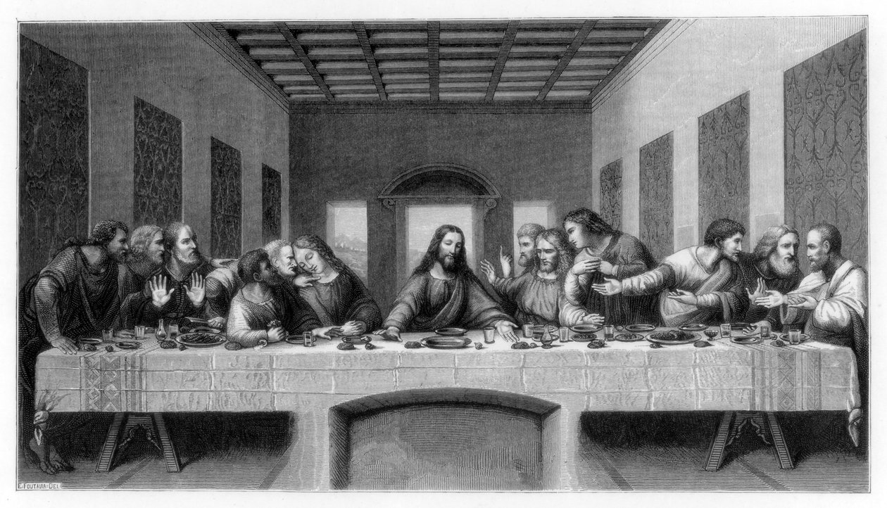 Den sista måltiden, 1498 1870 av Unbekannt