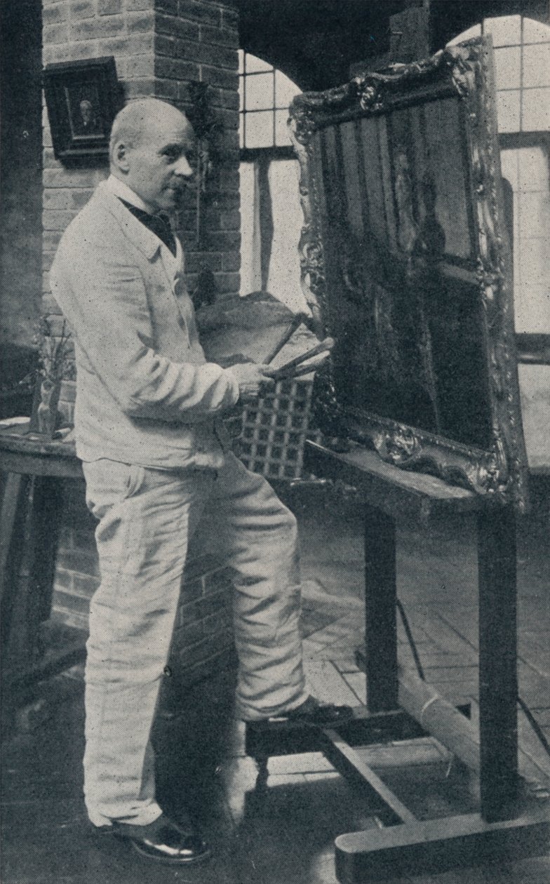 Den sene Gaston La Touche i hans studio, c1913. av Unbekannt