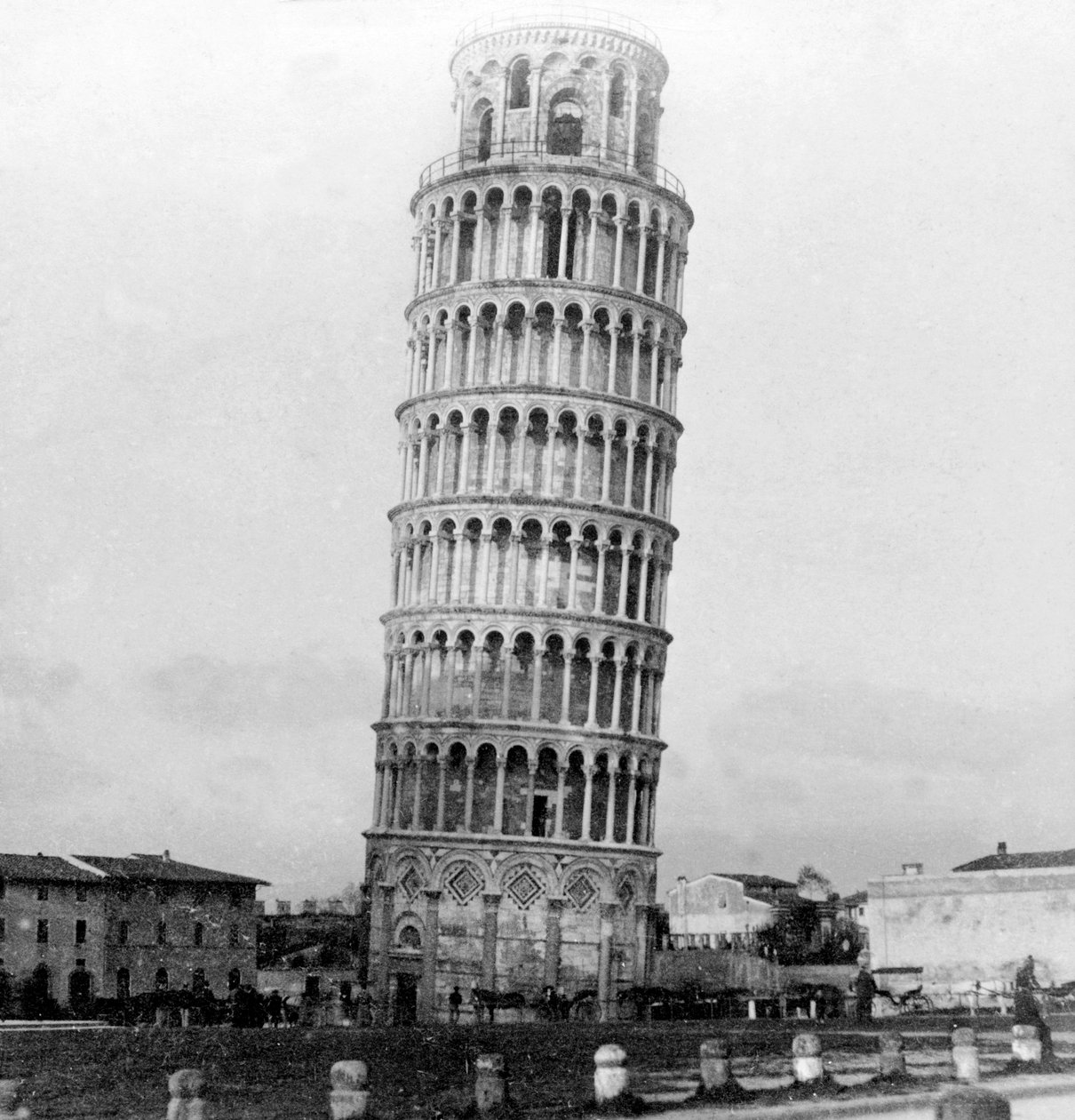 Det lutande tornet i Pisa, Italien, 1892 av Unbekannt