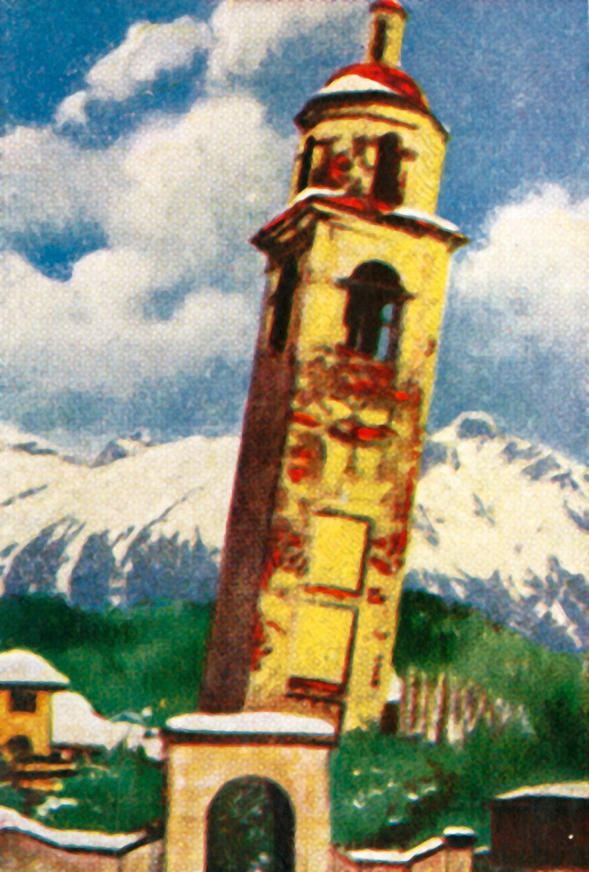 Det lutande tornet i St Moritz, c1928. av Unbekannt