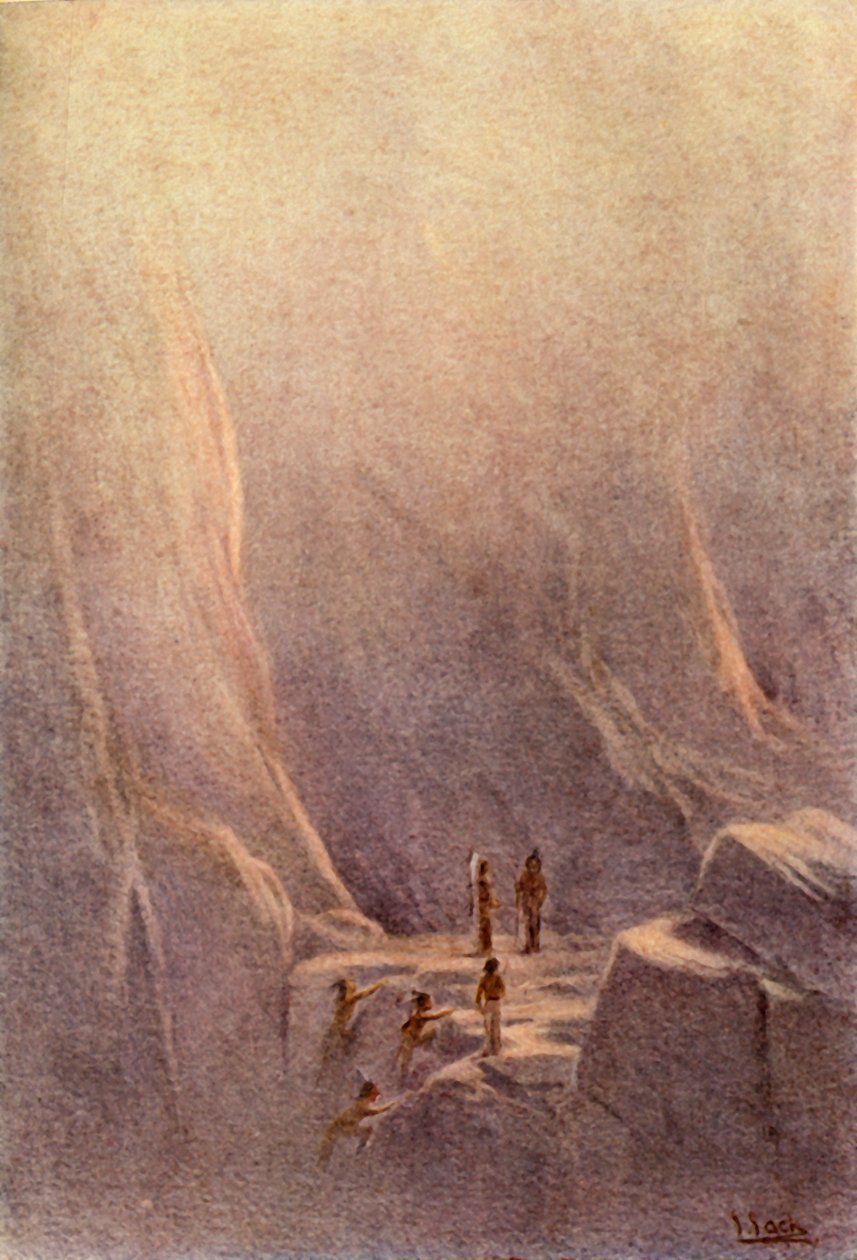 "The Lenape come to the Place of Caves", 1914. av Unbekannt