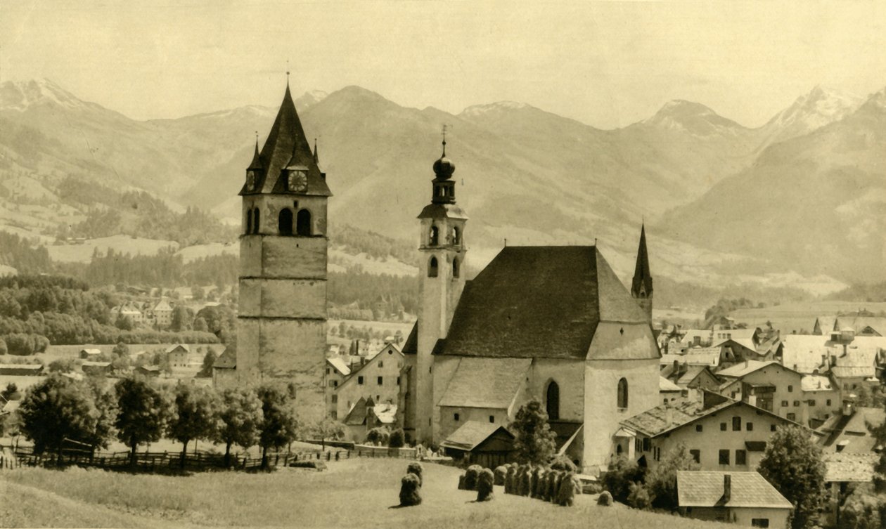 Liebfrauenkirche och kyrkan St Andreas, Kitzbühel, Tyrolen, Österrike, c1935. av Unbekannt