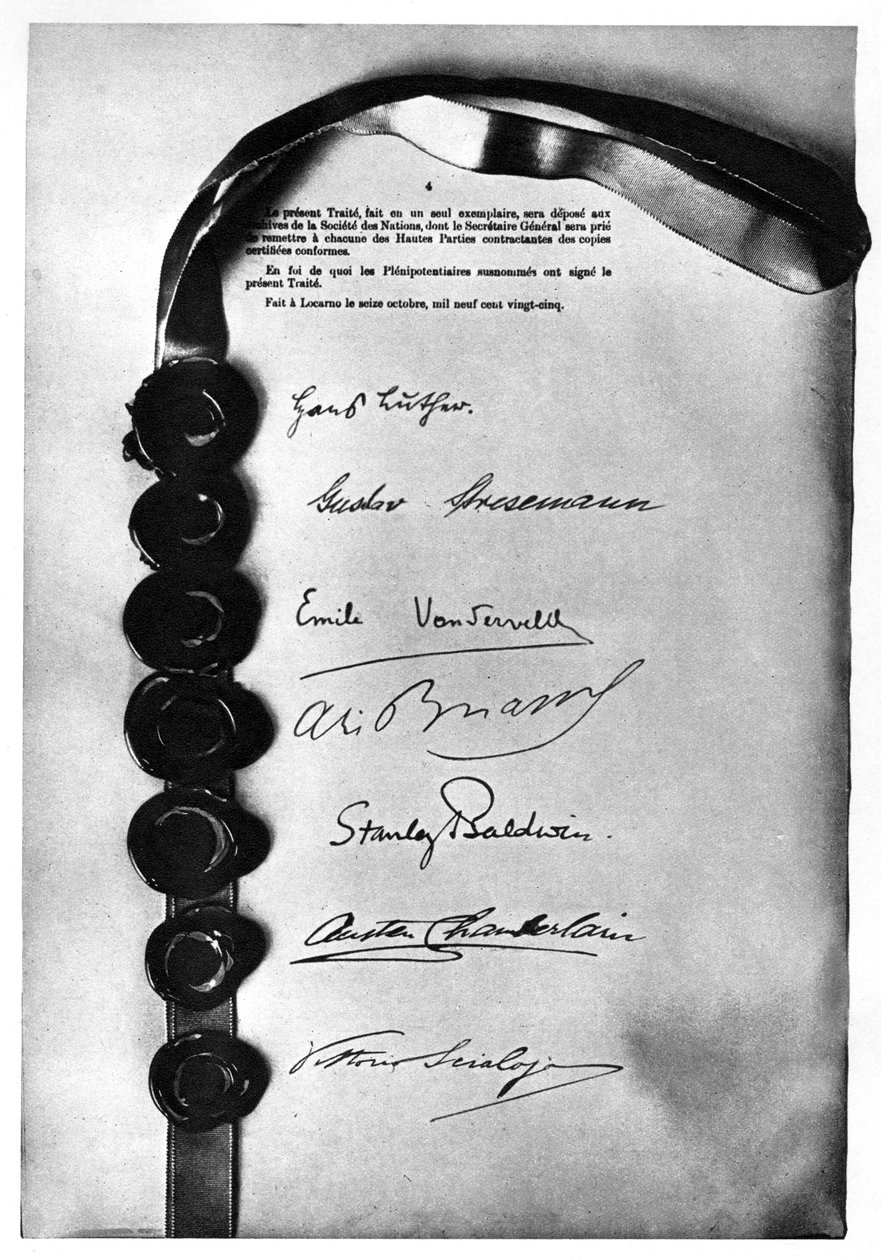 Locarnofördraget förseglat och undertecknat i London, 1 december 1925, 1935 av Unbekannt