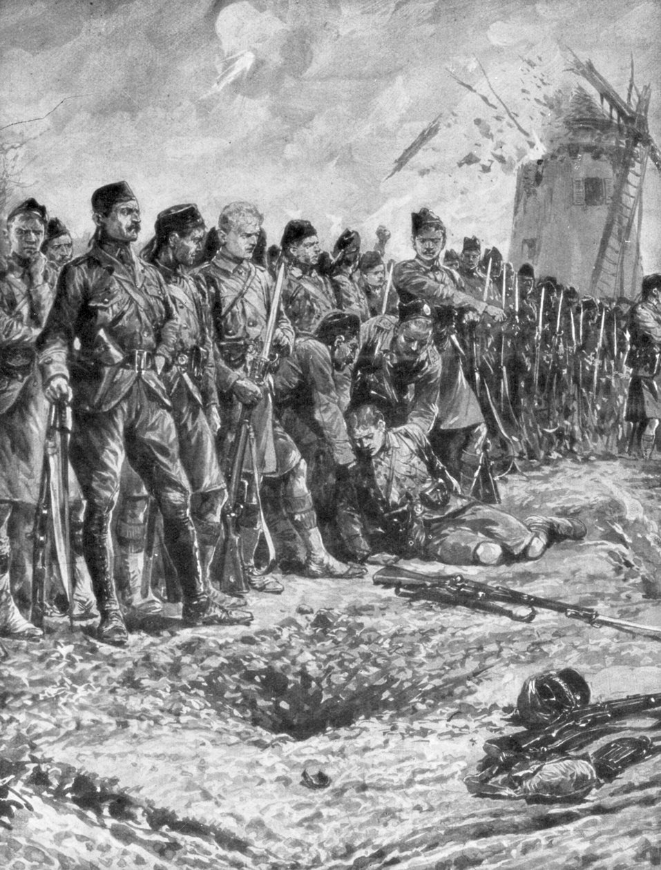 Londons skotska territoriella regemente reformerar sin linje under eld, 31 oktober 1914, 1926 av Unbekannt