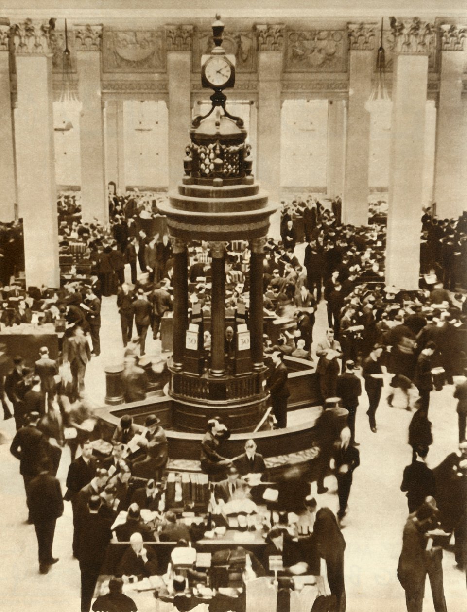 The Lutine Bell i Underwriting Room på Lloyds of London, 1933, 1935. av Unbekannt