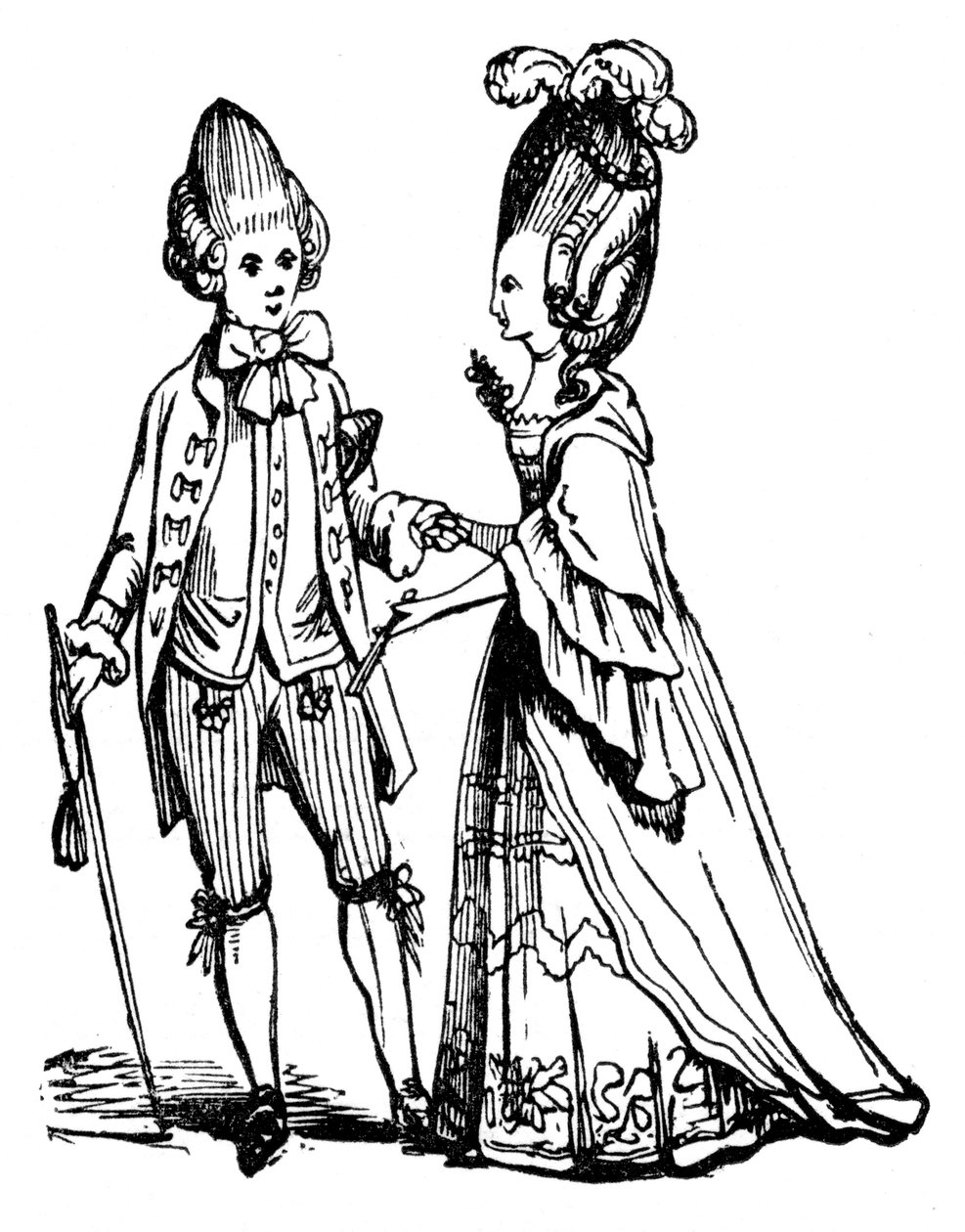 Makaronierna, 1772, 1910 av Unbekannt