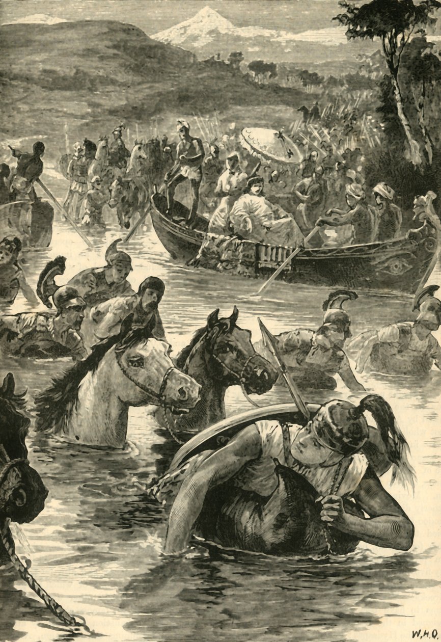 Makedonierna korsar Jaxartes, 1890. av Unbekannt