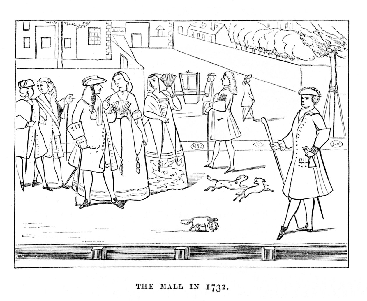 The Mall 1732, c1870 av Unbekannt