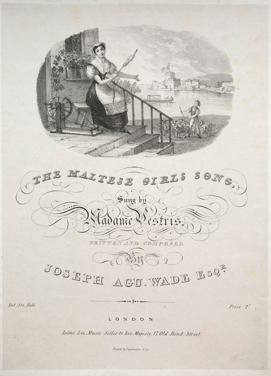 Den maltesiska tjejsången, 1800-talet. av Unbekannt