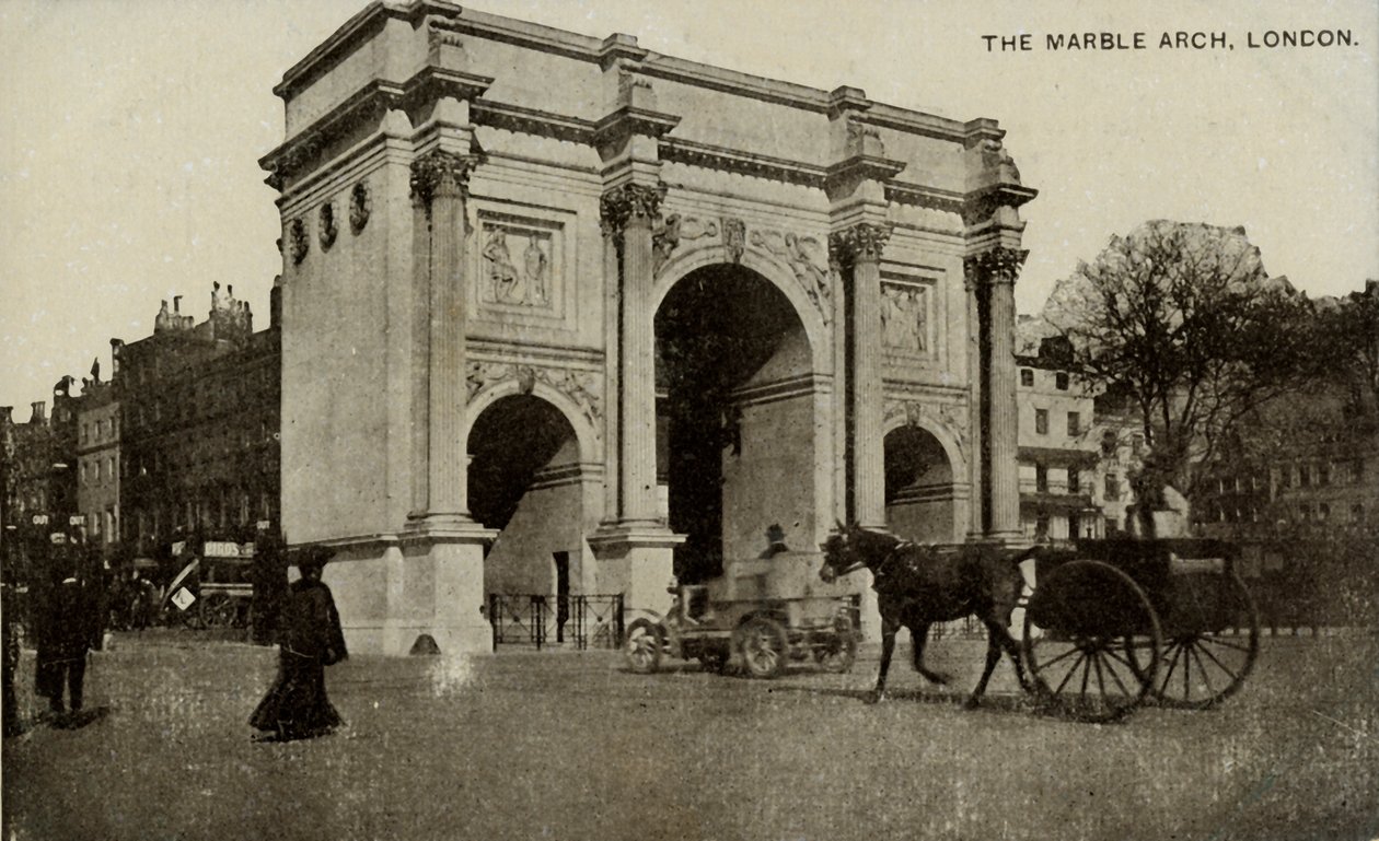 The Marble Arch, London, sent 1800-tidigt 1900-tal. av Unbekannt