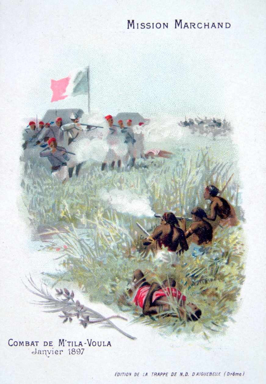 Marchand-expeditionen: strider vid Mtila Voula, januari 1897 av Unbekannt