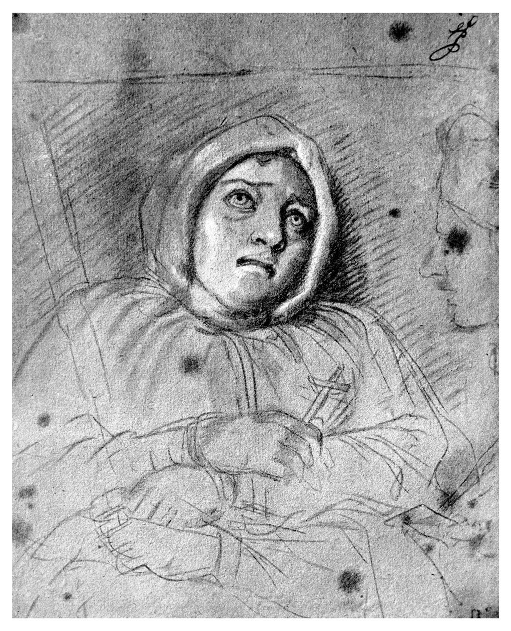 Marquise de Brinvilliers före avrättningen, 1676 1956 av Unbekannt