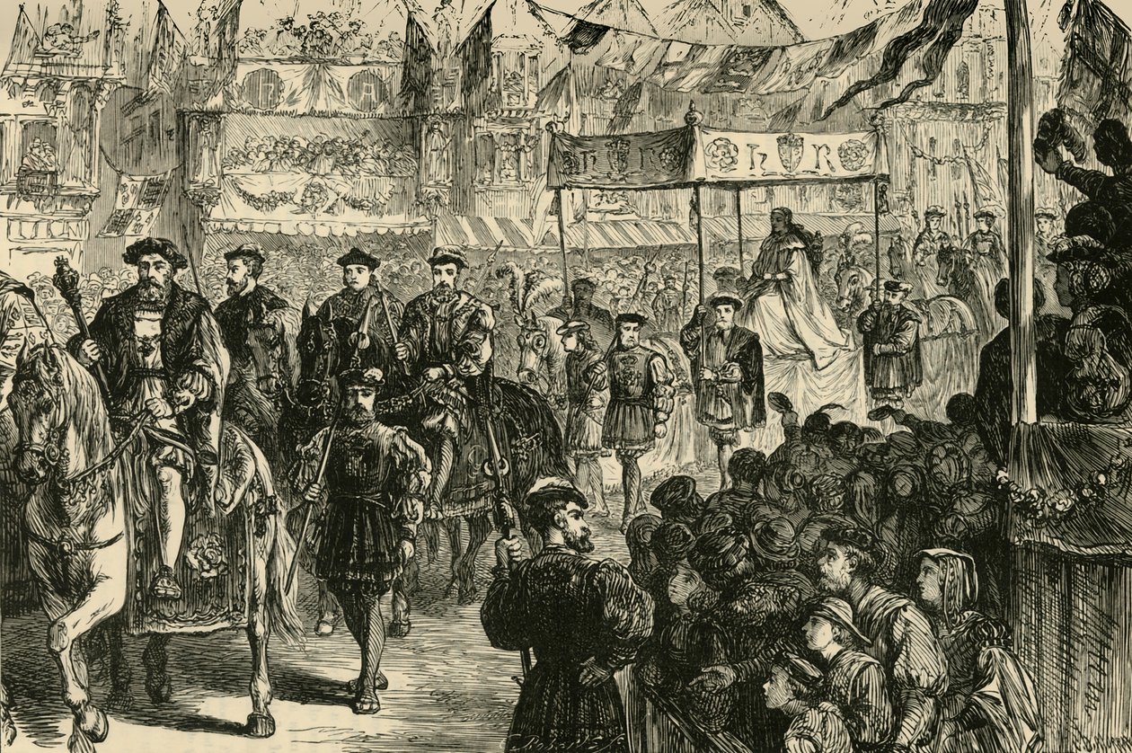Anne Boleyns bröllopsprocession, 1533, 1890. av Unbekannt